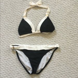 Black and ivory bikini